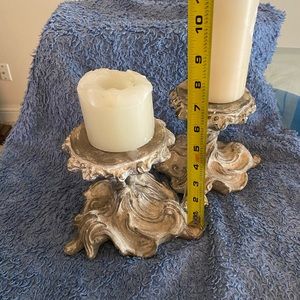 Estate beautiful stone look candleholders